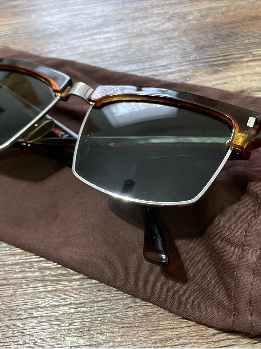 CELINE CL40054U Mineral Havana Tortoise Shape Cat Eye Half Rim Sunglasses - Picture 4 of 14